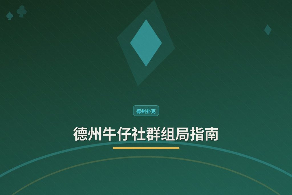 德州牛仔社群组局指南：三步找到靠谱牌局，打得更稳