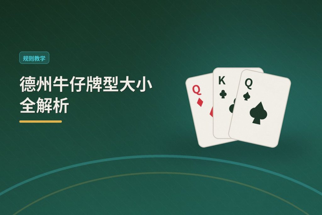 德州牛仔牌型大小全解析：新手一看就懂，打牌更稳